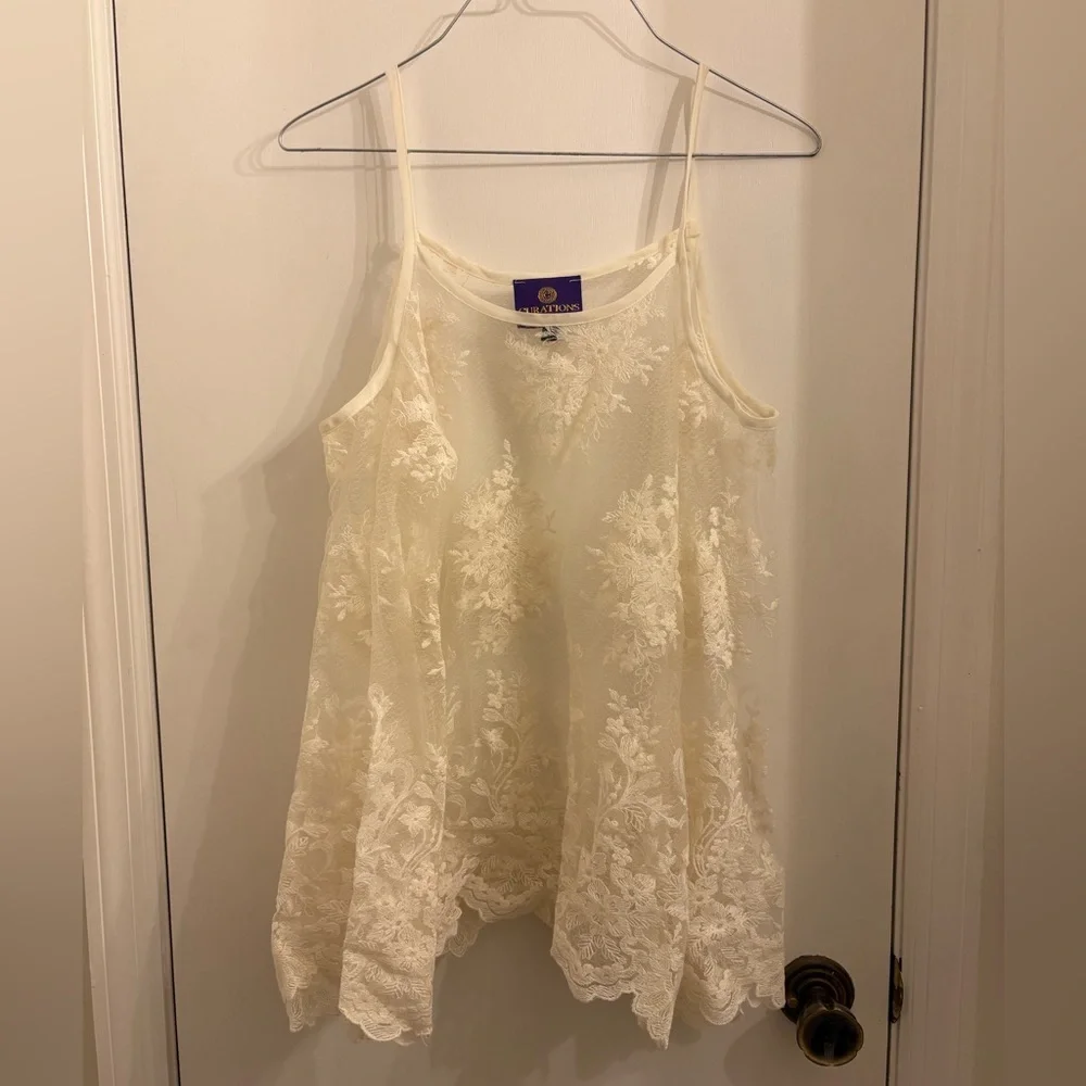 Cold Shoulder Lace Top - Picture 1 of 3